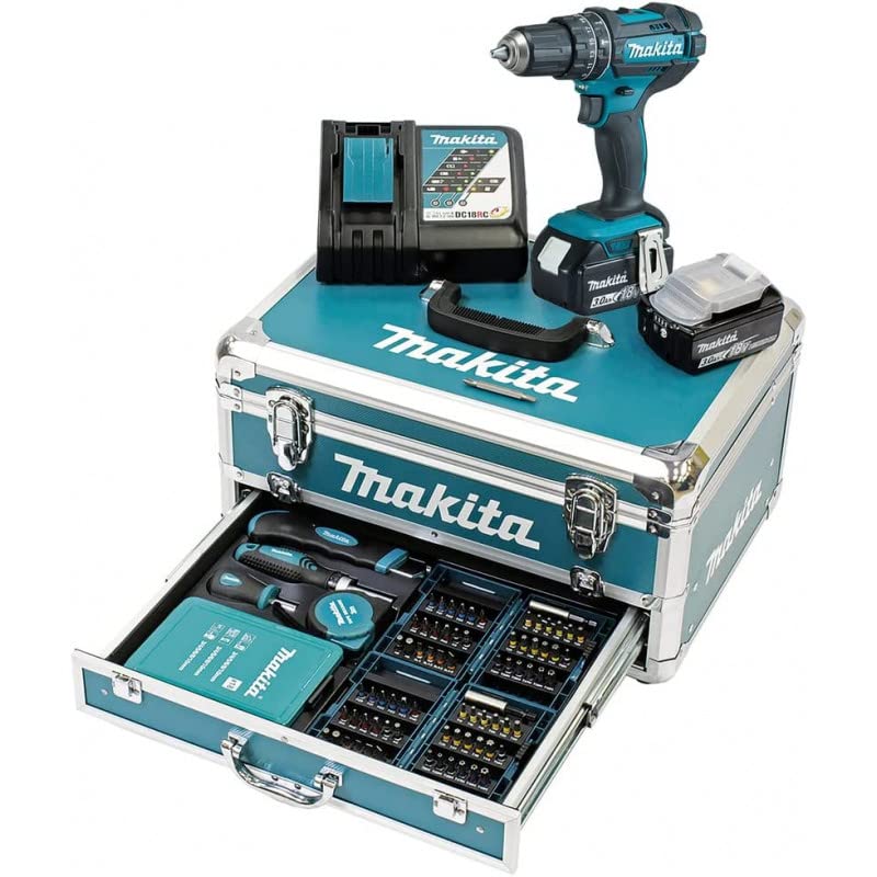 Makita DHP482RFX9 Akku-Schlagbohrschrauber...