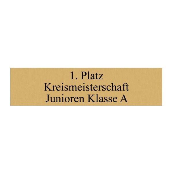 Pokalspezialist Gravurplatte Gold XL 80 x 20 mm